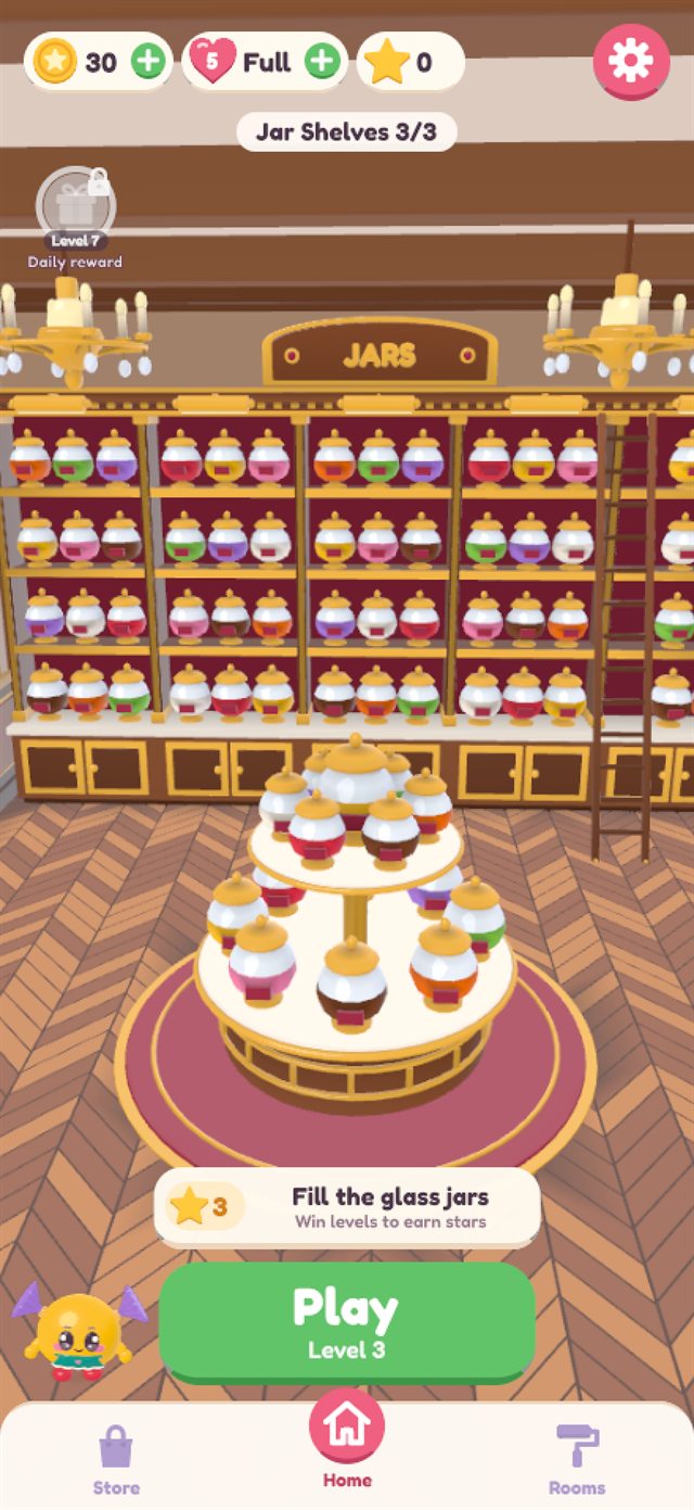 The Jar Shelves room of the candy shop
